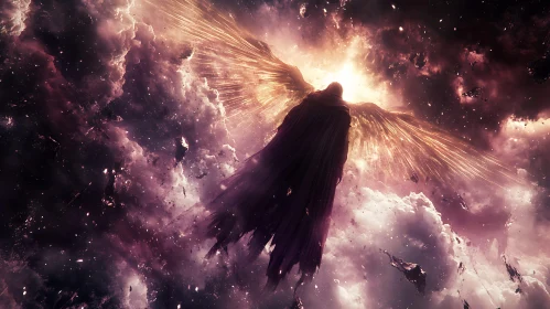 Winged Figure in a Storm of Light