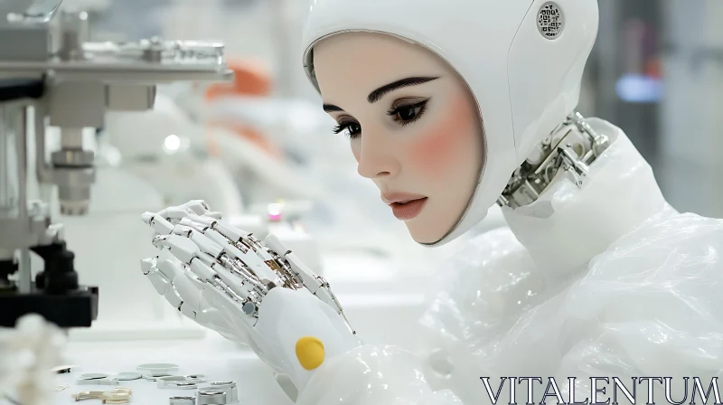 Futuristic Female Robot AI Image