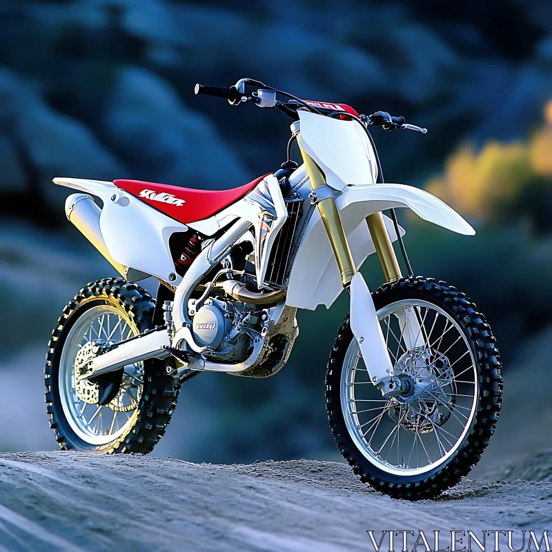 Off-Road Motorcycle Close-Up AI Image