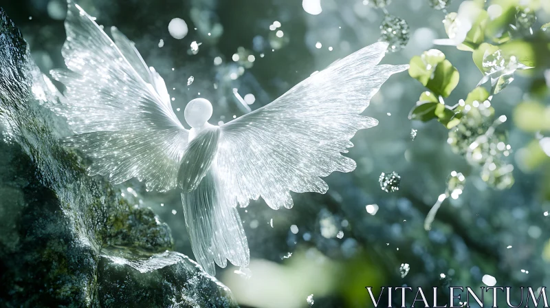 AI ART Luminous Angel with Sparkling Wings