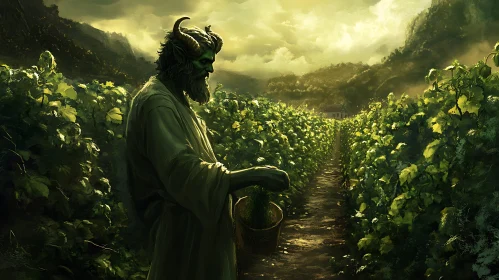 Green Man in Vineyard