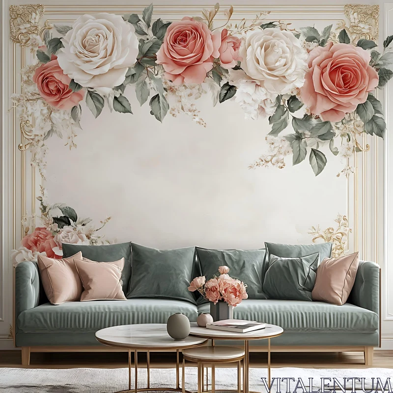 AI ART Floral Interior Design