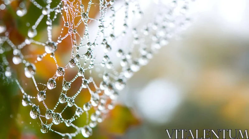 AI ART Glistening Dew on a Spider Web Close-Up