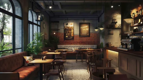 Rustic Coffee Shop Ambiance