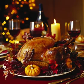Roasted Turkey with Autumnal Garnishes