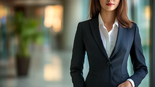 Elegant Businesswoman in Formal Attire