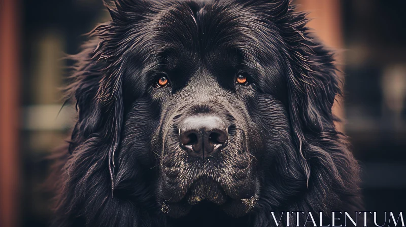 Epic Portraiture of a Black Dog - Intense and Raw Character AI Image
