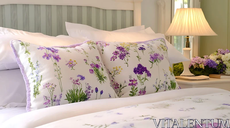 Elegant Floral Pillows AI Image