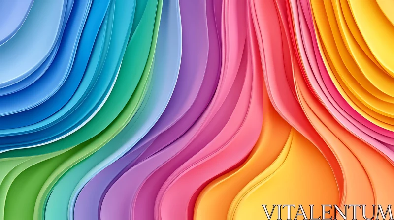 Abstract Colorful Swirls Background AI Image