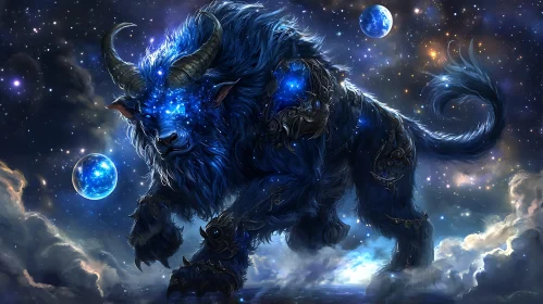 Cosmic Bull Fantasy Art