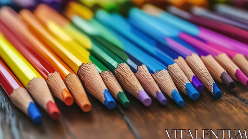 Spectrum of Creativity: A Pencil Rainbow AI Image