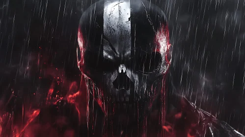 Skull in the Rain