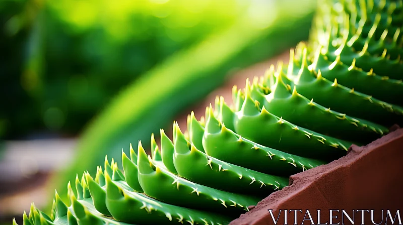 Captivating Aloe Vera Plant in Sharp Angles and Zigzags AI Image