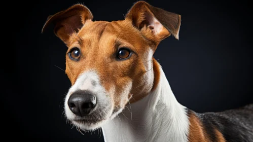 Captivating Canine Portrait with Softbox Lighting