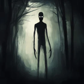 Dark Figure in the Woods