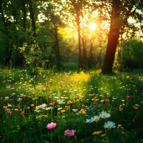 Golden Meadow Wildflower Bloom