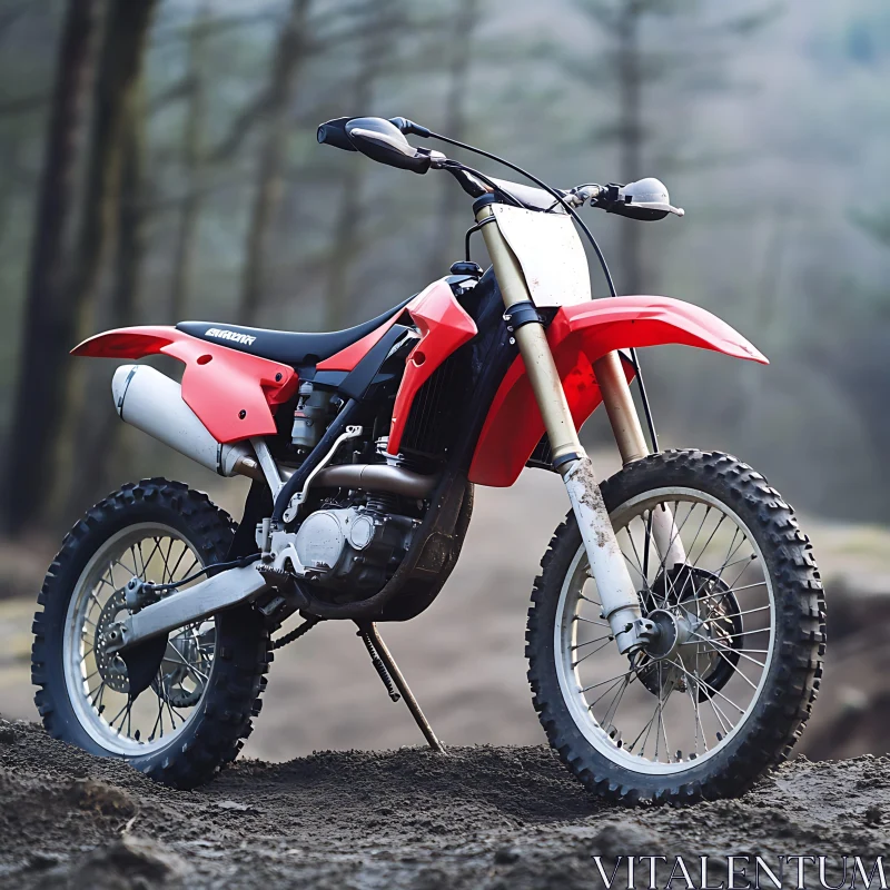 AI ART Off-Road Motorcycle in Forest Setting