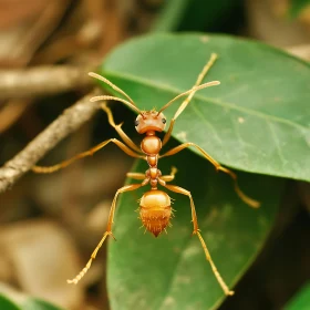 Detailed View of a Golden Ant