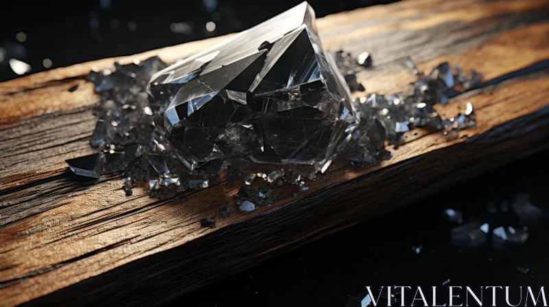 Raw Emotion Captured in Crystal and Wood Artwork AI Image