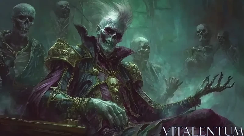 AI ART Undead Monarch in Gothic Setting