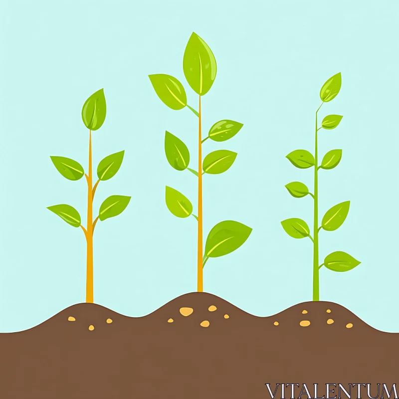 Plant Growth Illustration AI Image