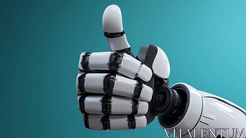 Mechanical Hand Giving Positive Feedback AI Image