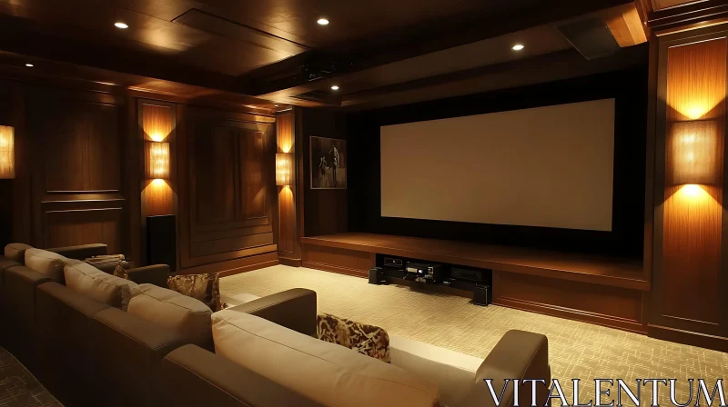 AI ART Cozy Home Cinema Room