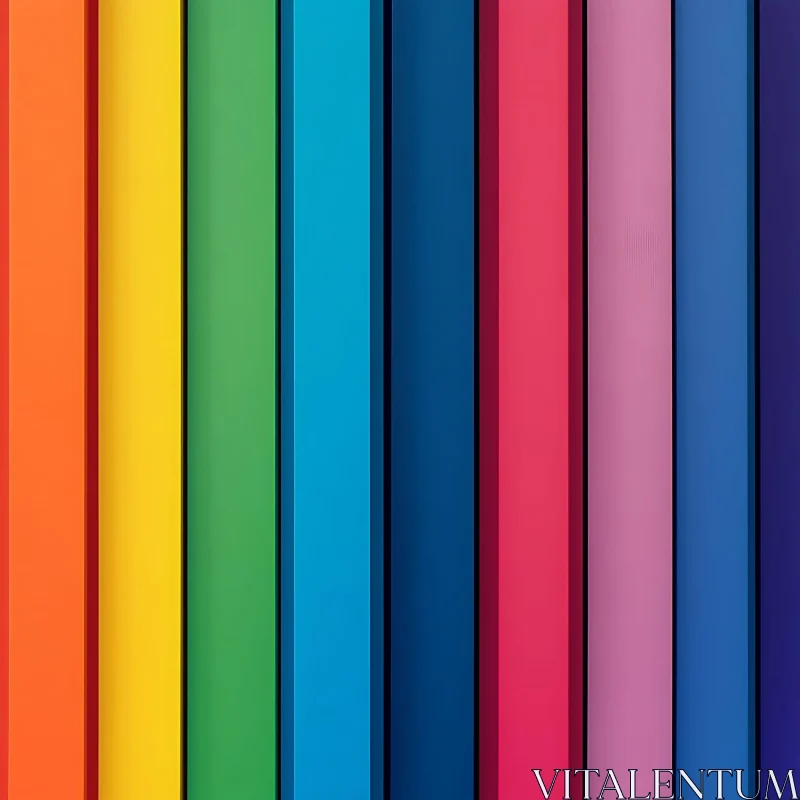 Colorful Spectrum of Vertical Bars AI Image