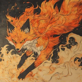 Fox wreathed in Fire