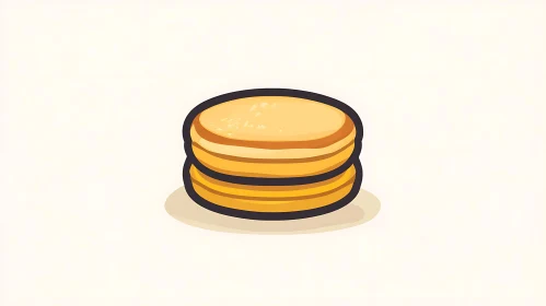 Stylized Pancake Stack Art