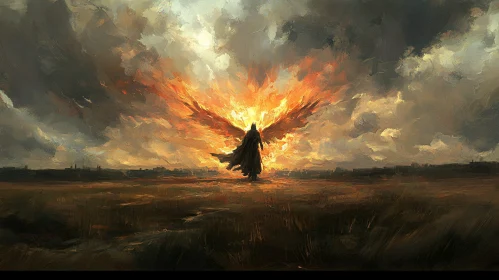 Fiery Angel in a Field