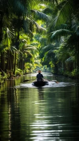 Captivating Bamboo Boat Journey in a Rain Forest
