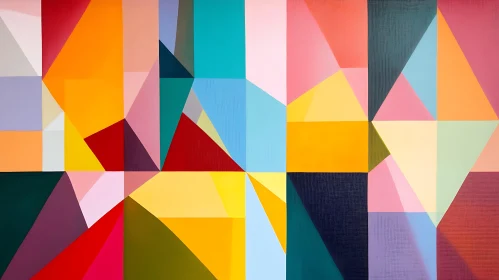 Colorful Shapes Art Composition