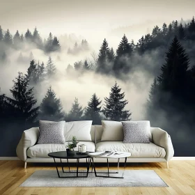 Misty Pine Forest Interior Design