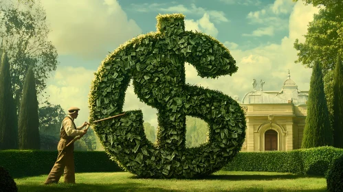 Money Tree Garden - Financial Topiary Art