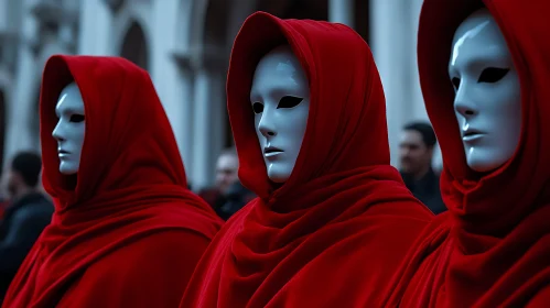 Crimson Robes and Pale Masks