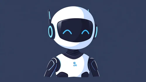 Smiling Robot Character Design