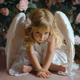 Innocence in Bloom: A Child Angel