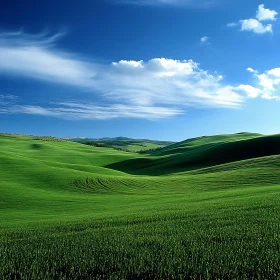 Serene Green Hills Landscape