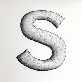 Monochrome Letter S Illustration