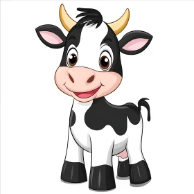 Playful Cow Cartoon Image