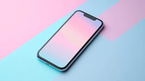 Smartphone on Pastel Background