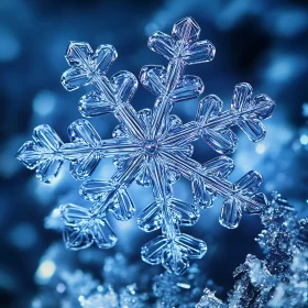 Intricate Snowflake Macro Photography