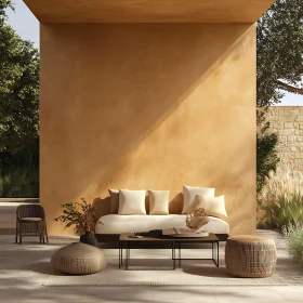 Minimalist Outdoor Furniture Arrangement