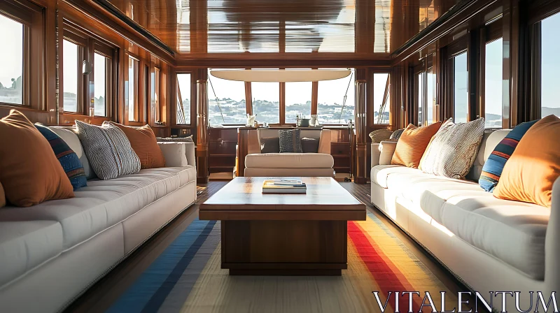 AI ART Luxurious Yacht Interior Design