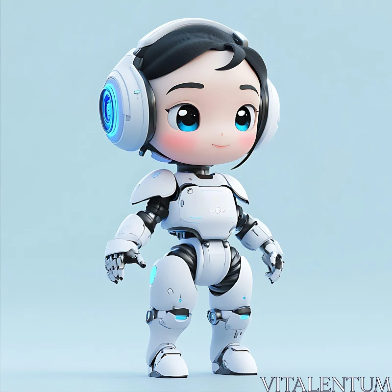 AI ART Cartoon Robot Character