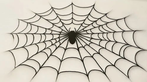 Monochrome Spider Web Art