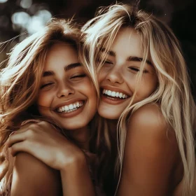 Smiling Women Friendship Portrait