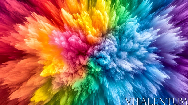 AI ART Colourful Paint Burst Abstract