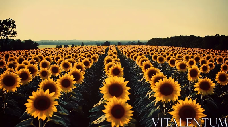 AI ART Endless Sunflower Field in Bloom